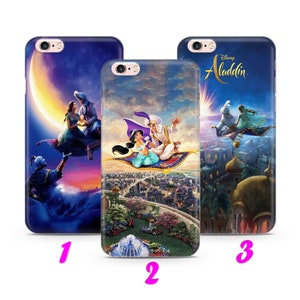 ALADDIN 2 iPhone 4 5 SE 1 2 3 Gen 6 7 8 X s Max plus XR Thin Case Cover inspired by Disney Cartoon Aladin Alladin Genie Magic Lamp Carpet