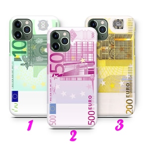 MONEY EuRO BILLS 2 iPhone 11 12 13 14 15 16 Pro / Max / Mini / Plus Custodia Cover Soldi EUR Banconota 100eur 500eur 200eur Contanti Europeo Europa