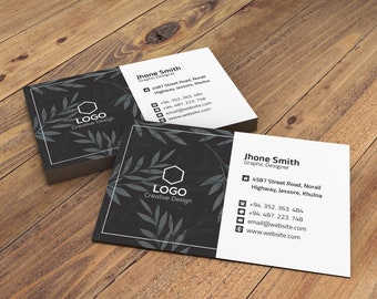 Luxury Elegant Business Cards Instant Download, Custom, Printable Business Cards, Calling Card, Custom Business card, Visiting Cards, Logo.