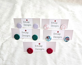 CLEARANCE I SMALL EARRINGS I Polymer Clay Earrings I Handmade I Hypoallergenic I Lightweight I Gifts for her I Stud Earrings