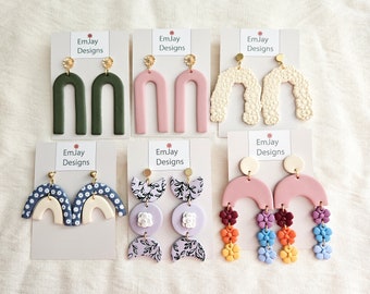 CLEARANCE 2 I SMALL EARRINGS I Polymer Clay Earrings I Handmade I Hypoallergenic I Lightweight I Gifts for her I Statement Earrings