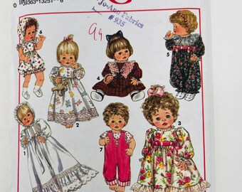 Simplicity Crafts 8099 Baby Doll Clothes For 12" - 22" Dolls Dresses Rompers Playsuits Uncut