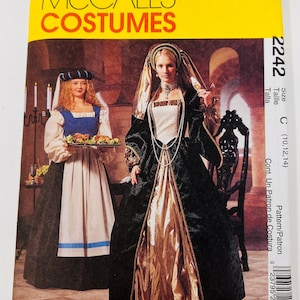 McCall&#39;s 2242 Misses&#39; Sewing Pattern Renaissance Costumes Size 10, 12, 14