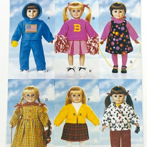 Butterick Crafts 5604 Puppenkleidung Für 18 Zoll Puppen Jacken Pullover Kleider Ungeschnitten