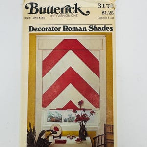 Butterick 3177 Sewing Pattern Decorator Roman Shades One Size Uncut
