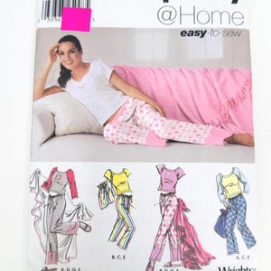 Simplicity @ Home 5923 Sewing Pattern Pajama Pants Slippers, Blanket, and Top, Uncut Size S, M, L, XL