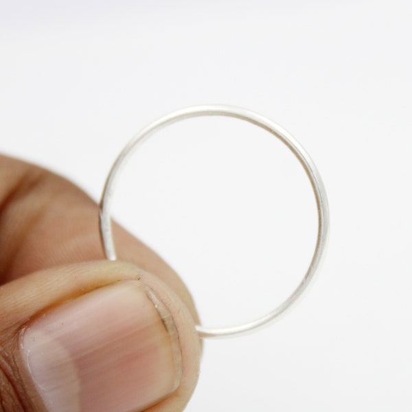 1mm / 18g Smooth Finished Sterling Silver Ring, Smooth Dainty Ring, Stacking Ring, Thick Silver Wire Ring, Ring, Silver Jewelry