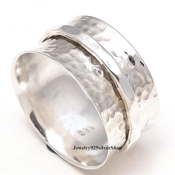 925 Sterling Silver Ring Spinner Ring Handmade Rings Jewelry RC | eBay