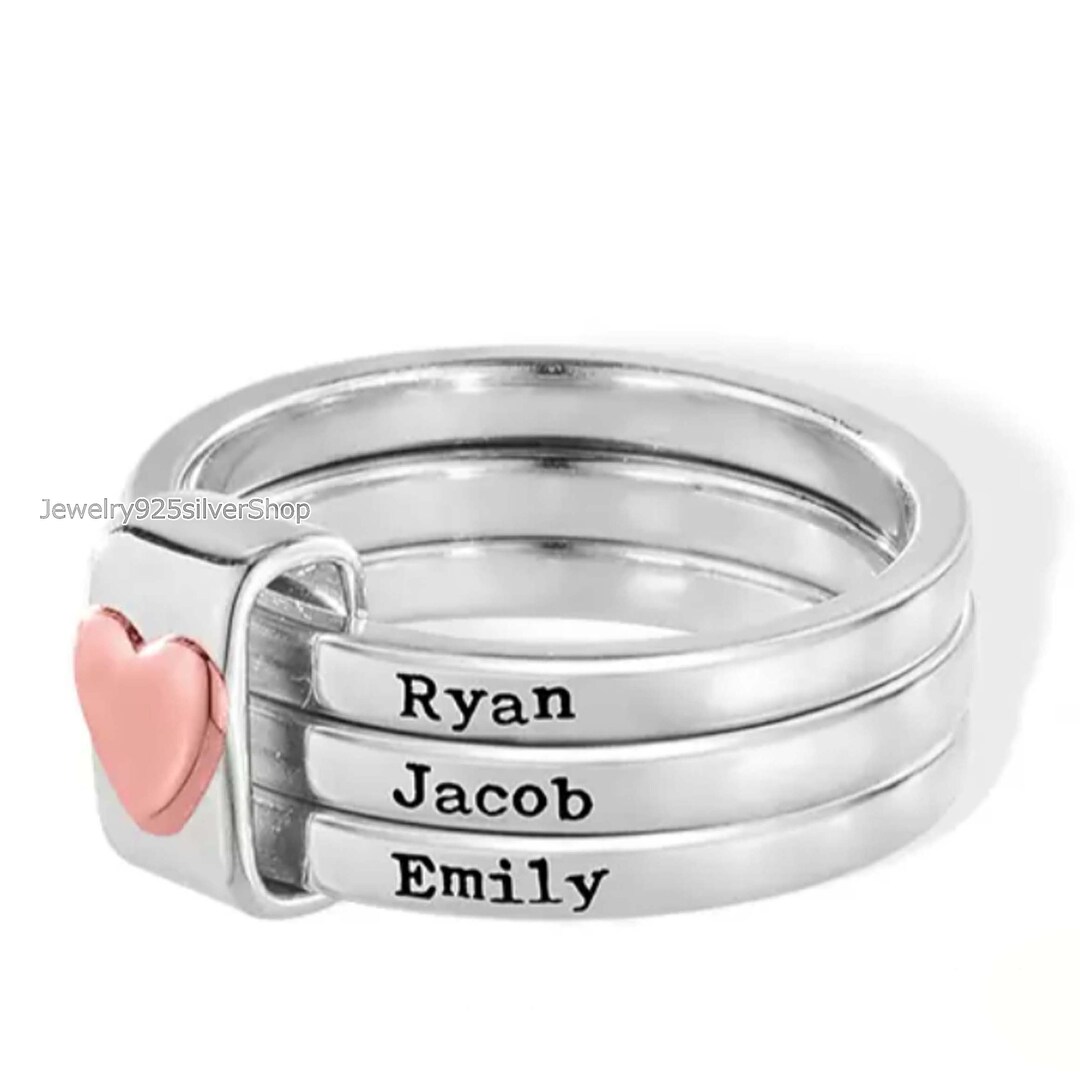 Personalized Rings, Custom Stacking Rings, 925 Sterling Silver Ring