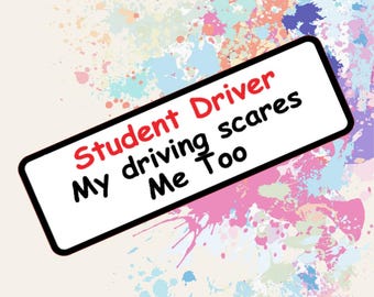 Funny Student Driver Bumper Magnet | Beginner Driver Gift