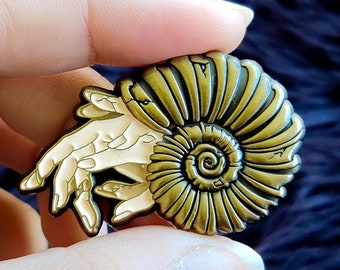 Ammonite Special 3-D Antique Gold Soft Enamel Pin | "Timeless" Original Series