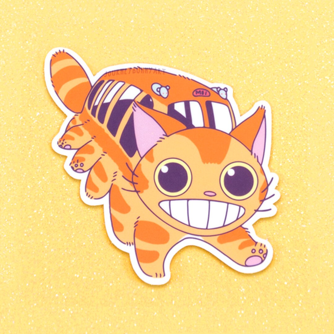 Striped Orange Cat Vinyl Sticker / Waterproof / UV Resistant / Decal - Etsy