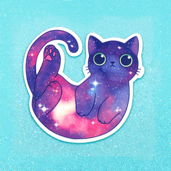 Galaxy Cat Space Cat Vinyl Sticker / Waterproof / UV Resistant / Decal