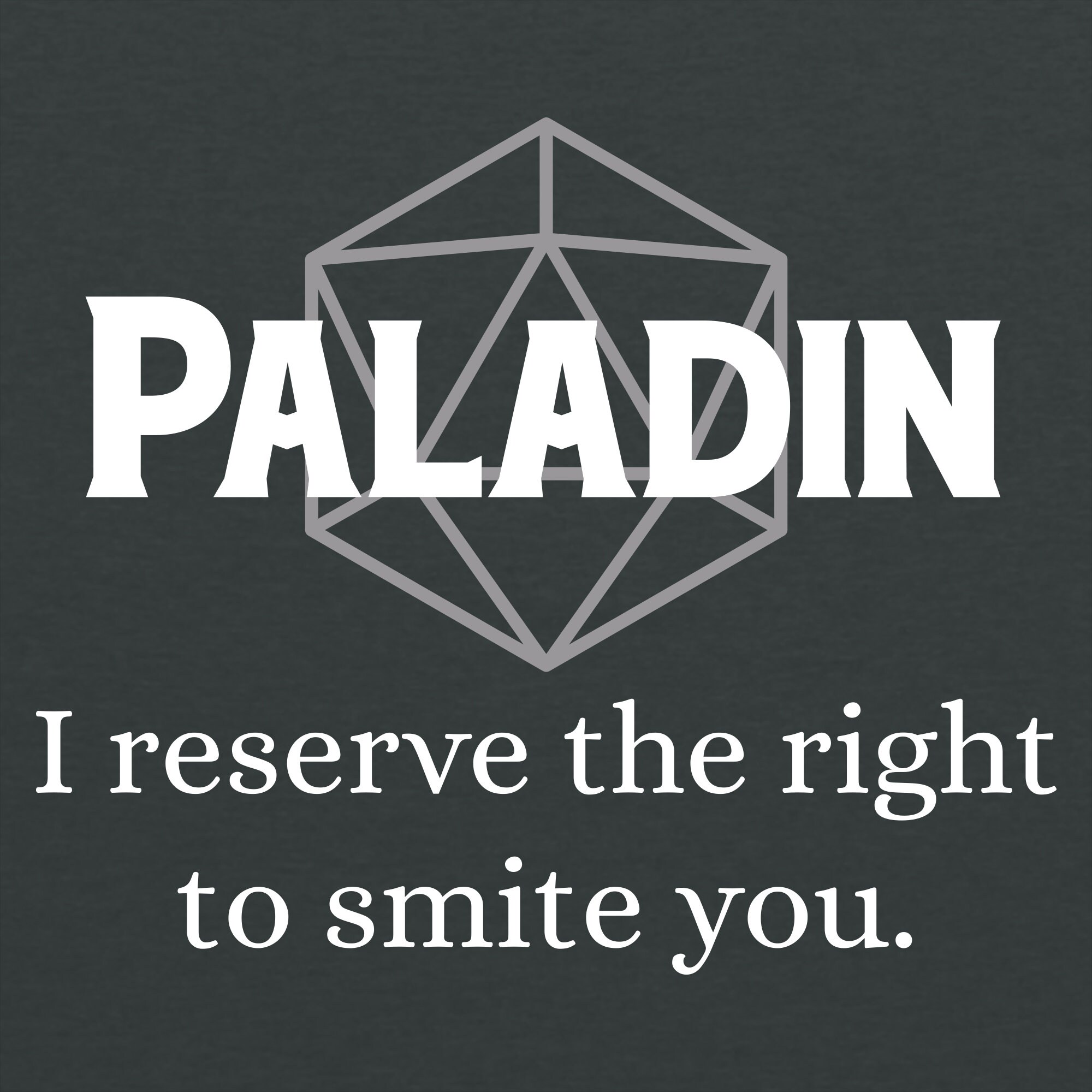 RPG Class Paladin Quote Tabletop Gamer TShirt Dark Etsy