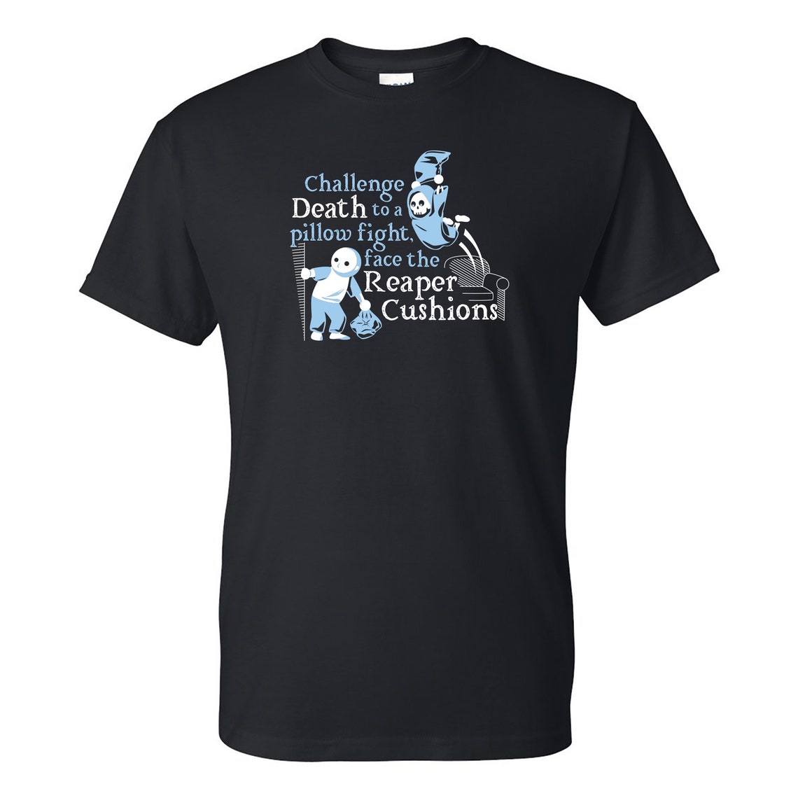 Face The Reaper Cushions T Shirt Pun Joke Challenge Death to Etsy