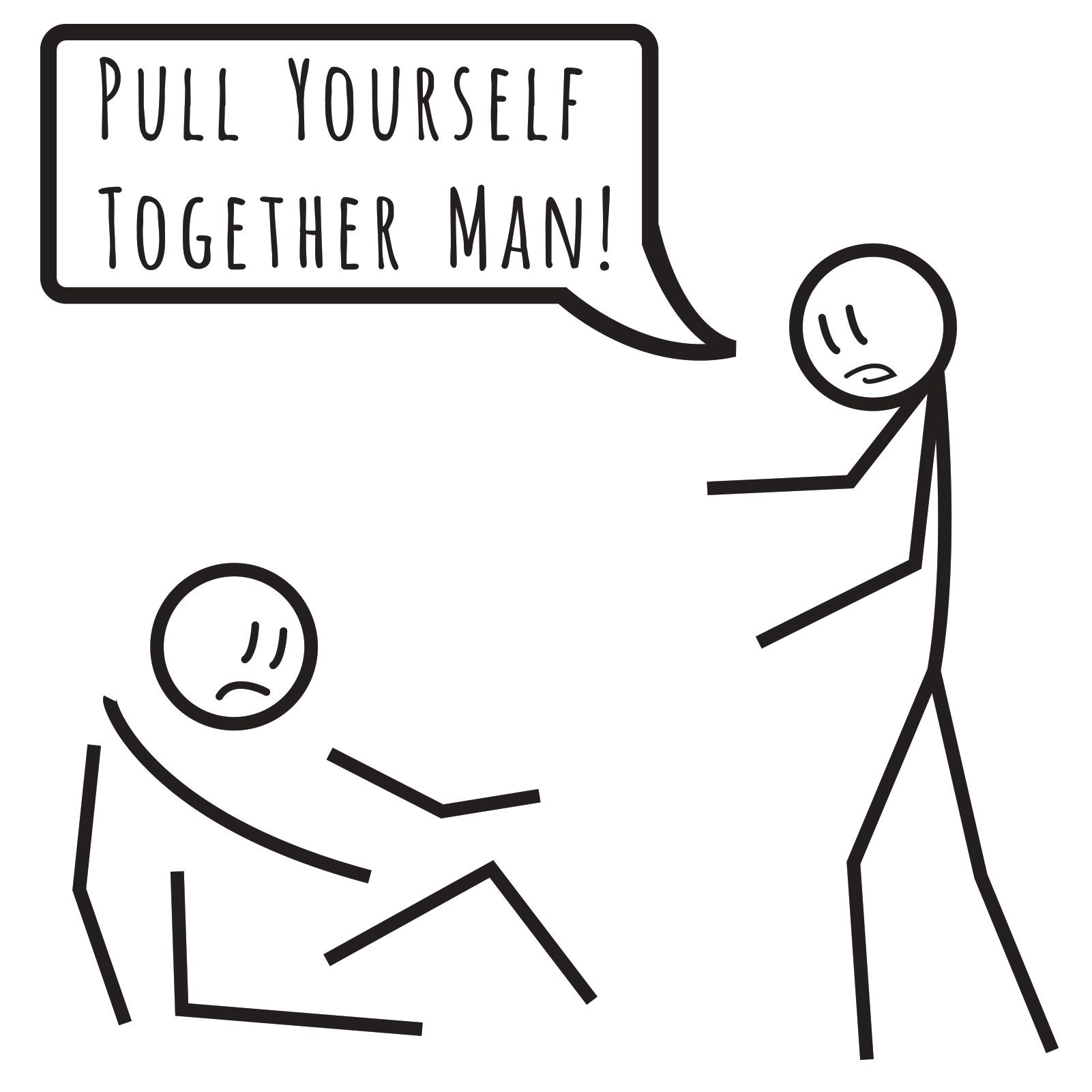 Pull Yourself Together Camiseta Funny Stick Man Motivational Etsy