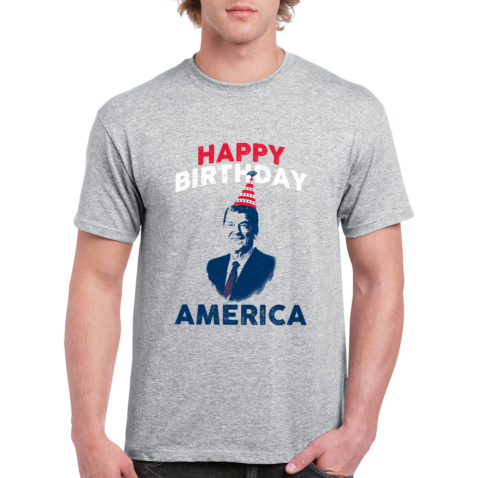 Ronald Reagan Happy Birthday America T Shirt America | Etsy