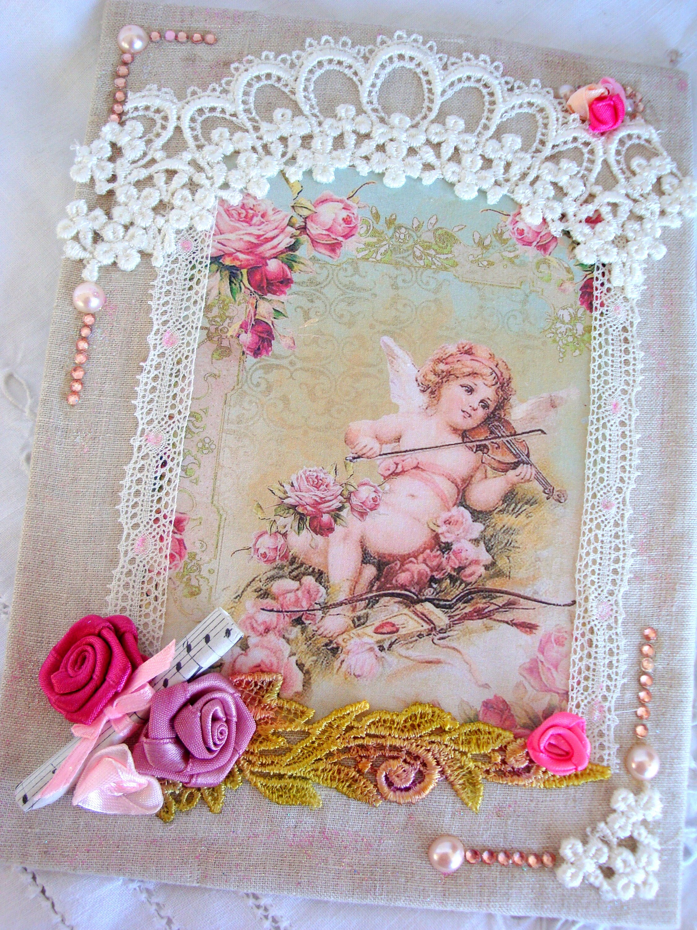 Petit Tableau Fait Main Les Anges en Musique