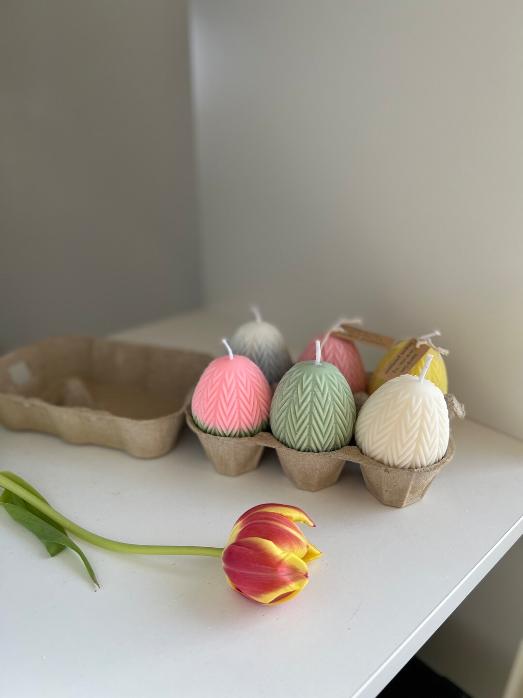 4 Bougies Décoratives Poussins Sur œuf De Pâques – Neuves, Sans Marque