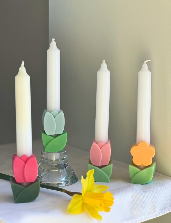 Bougies Fleurs, Tulipe, Pâquerette, Spring, Deco de table