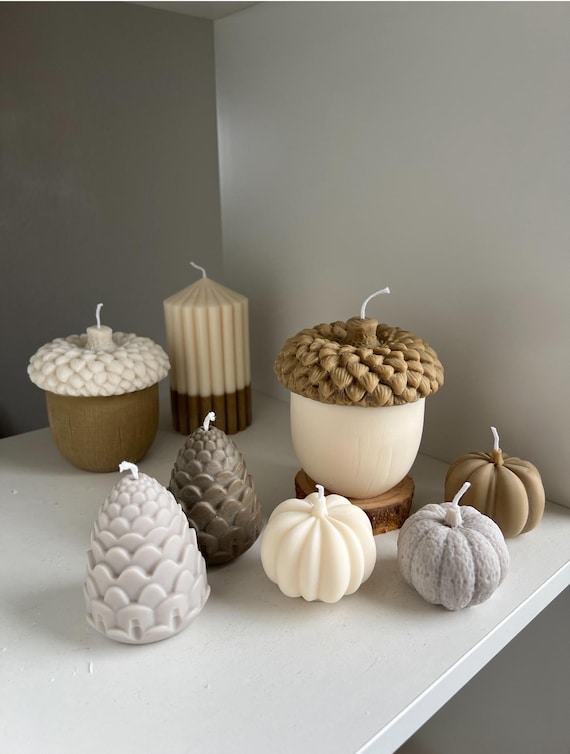 Bougie décorative en forme de gland - Automne - Candle Fall