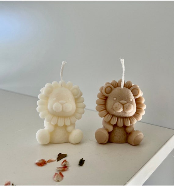 Bougie Lionceau / Bougie Lion / Bougie Baptême / Signe du Lion / Cadeau invité / Naissance / Bougie enfant
