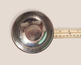 3 bowl set, Ayat e Shifa (Healing Ayat), Surah Muzammil, Surah Ar-rahman, Surah Yaseen engraved in this stainless steel drinking bowl