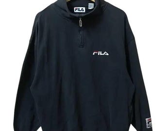 Vintage Fila Sweatshirts Dark Blue Colour Size L