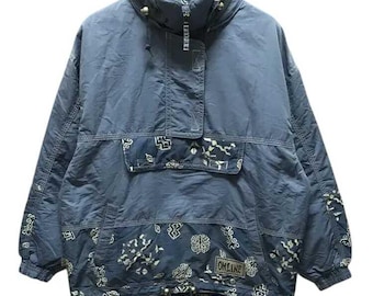Vintage 90's Online Anorak Ski Jackets Blue Colour Size L