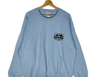 Vintage Y2K KAVU Outdoor Sweatshirts Sky Blue Colour Size XL