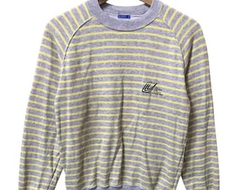 Sudadera deportiva vintage de los años 90 de UCLA, a rayas, talla S