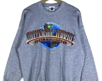 Vintage 90's Universal Studios Planet Hollywood Sweatshirts Gray Colour Size L