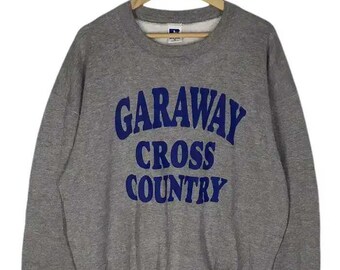 Vintage 90's Russell Athletic Garaway Cross Country Sweatshirts Gray Colour Size XL