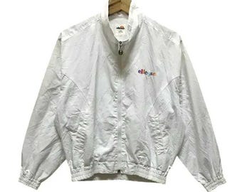 Chaqueta Ellesse vintage de los años 90, color blanco, talla M.