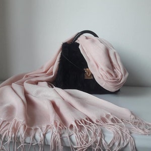 Light Pink Scarf Long Scarf  Cotton Scarf Soft Scarf Christmas Gift