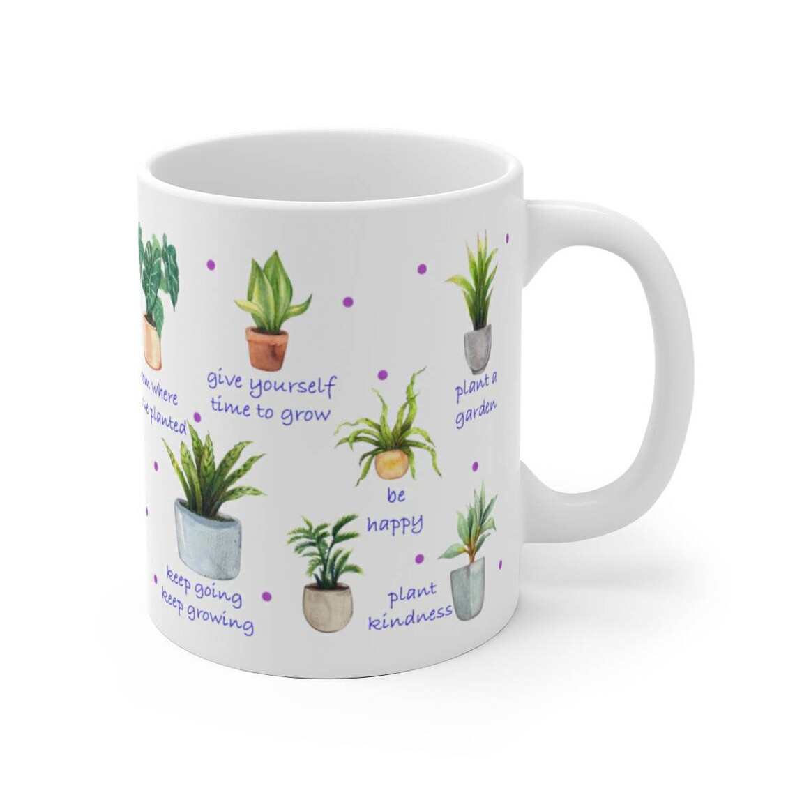 Funny Gift for Plant Lover Coffee Mug with Positive Quotes Etsy