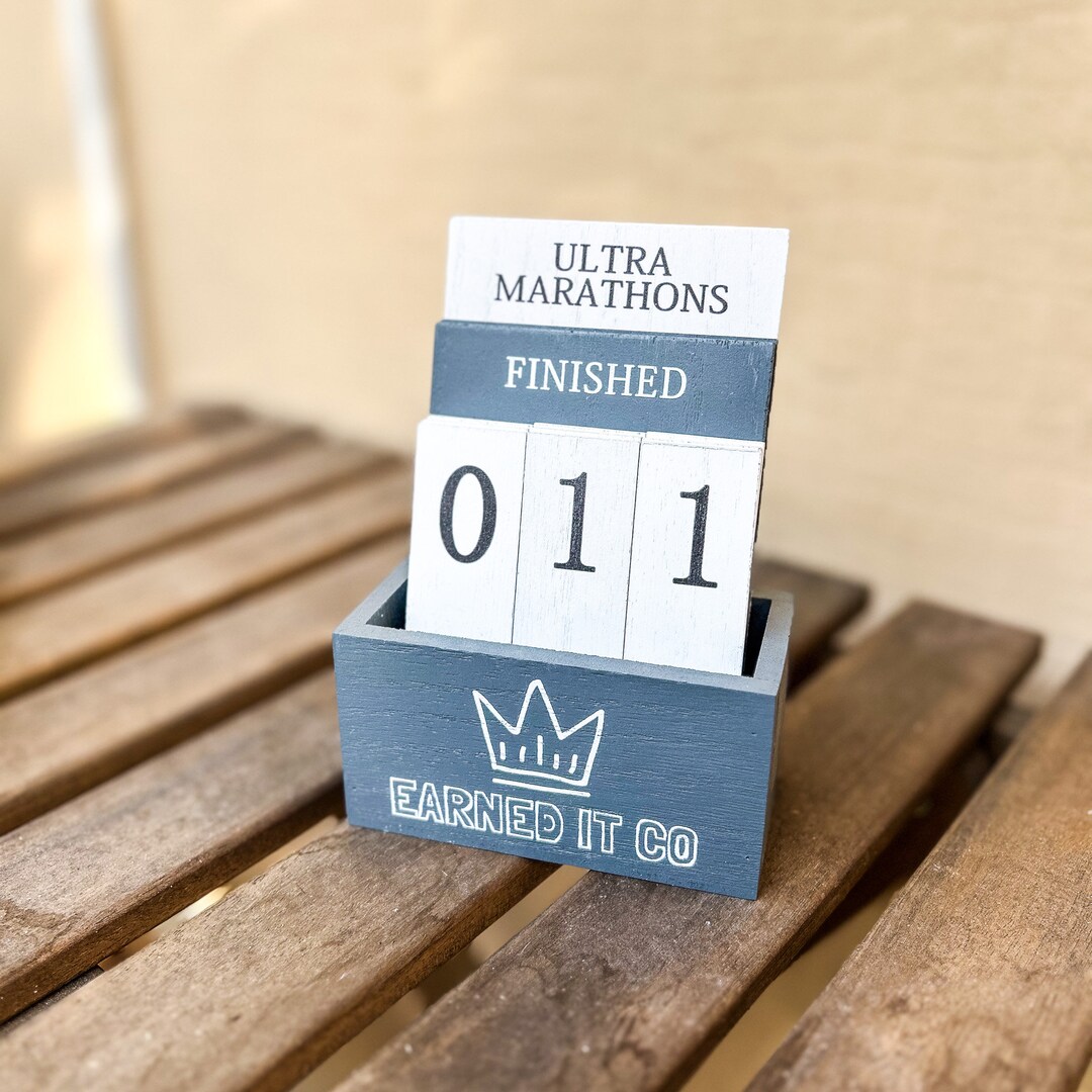 Wooden Ultra Marathon Counter | Running Gift | Tracker | Countdown - Etsy