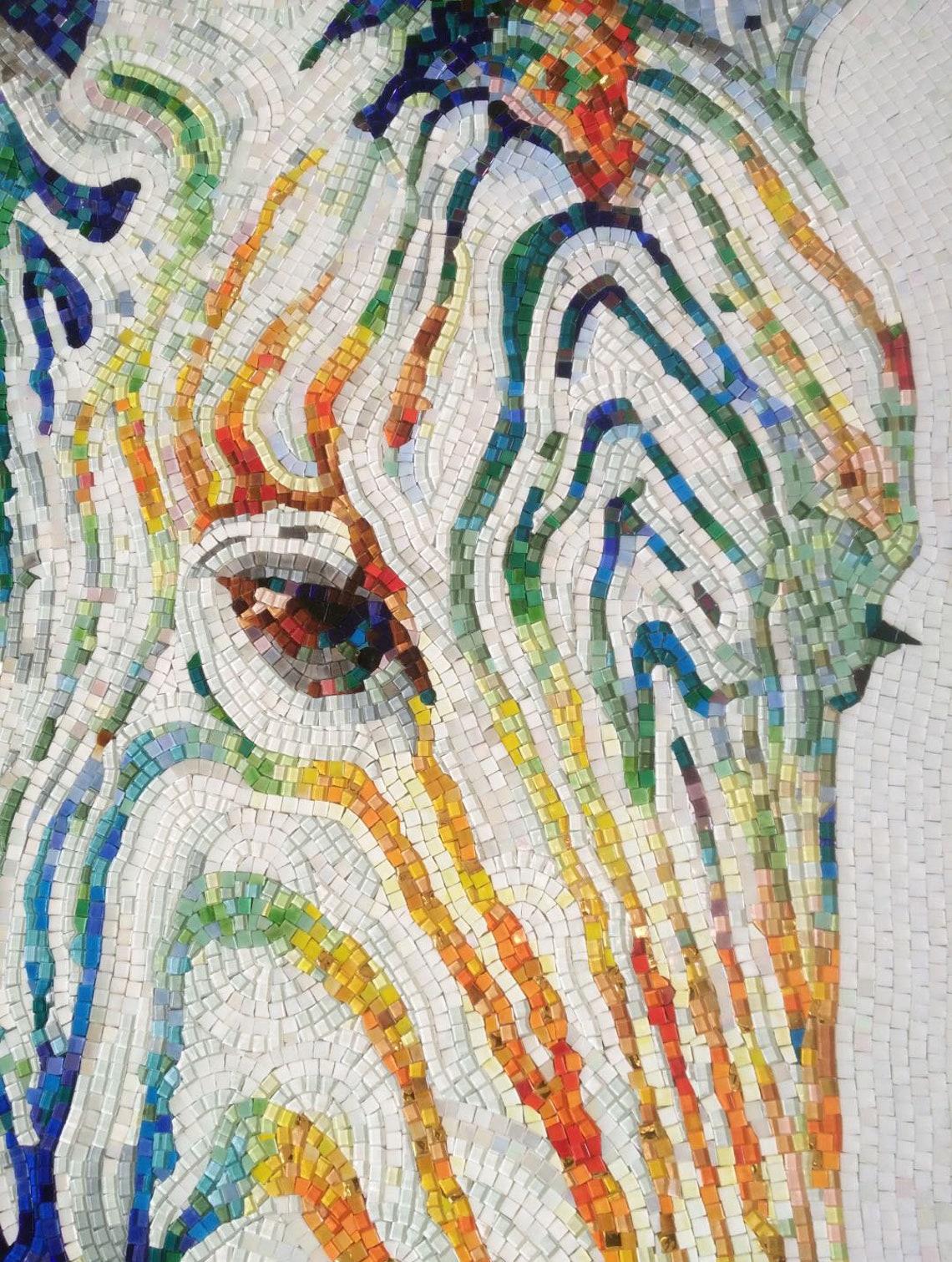 Glass Mosaic Wall art Zebra Wall Decor Etsy