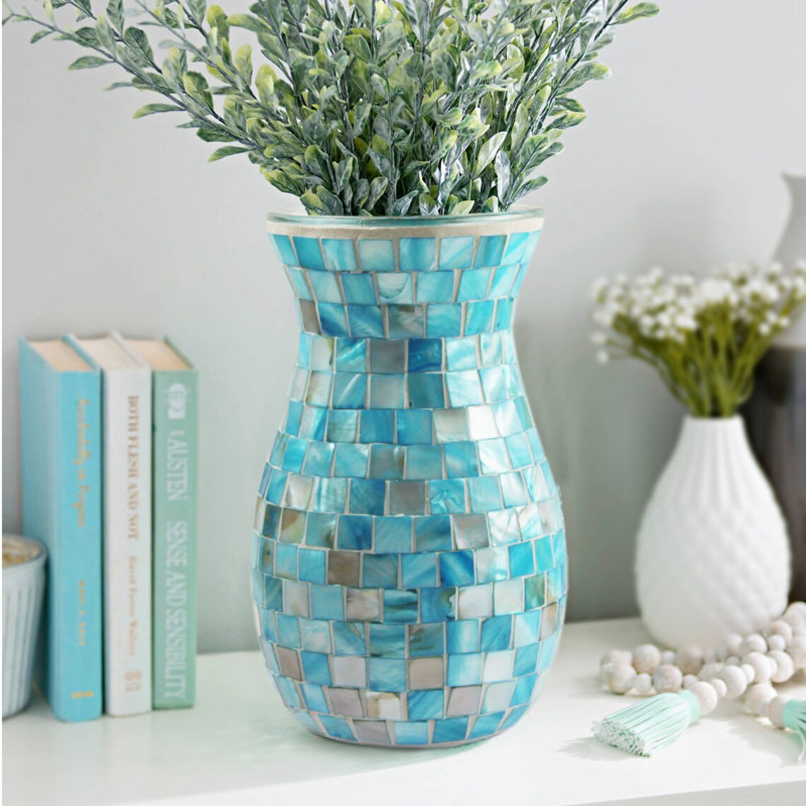 Mediterranean style shell mosaic vase fashion home furnishings Etsy