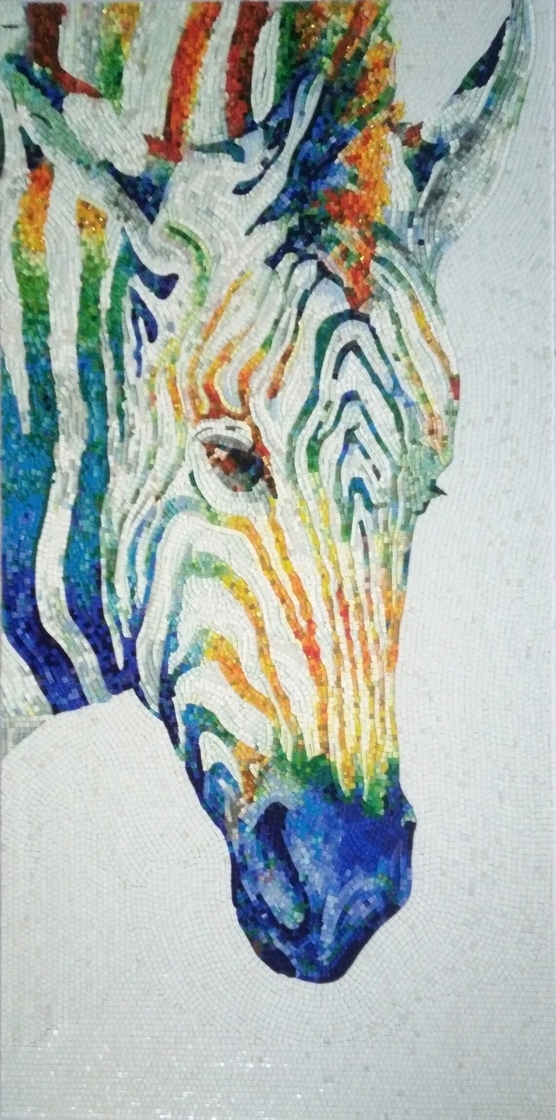 Glass Mosaic Wall art Zebra Wall Decor Etsy