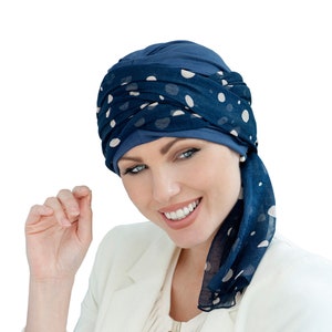 Daisy Bamboo Chemo Headwear Hat and Scarf for Women with Cancer Hair Loss or Alopecia | Chemotherapy Turban Cap for Ladies (Average)