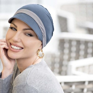 Katia –  Reversible Soft chemo hats for women, Chemo Headwear for women UPF 50+ Sun Protection, newsboy Bamboo Baseball Cap for Hair Loss