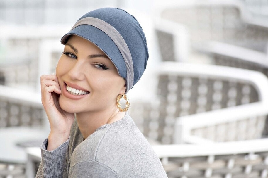 Reversible Bamboo Chemo Headwear, Cancer Cap for Women  display picture 2