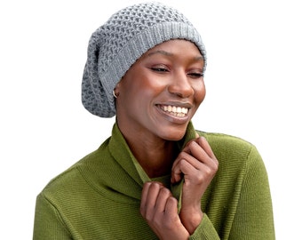 Cecilia Cappelli invernali Copricapo chemio lavorato a maglia per donne affette da cancro - Cappelli di lana per pazienti affetti da cancro, cuffia chemio, turbante per perdita di capelli alopecia