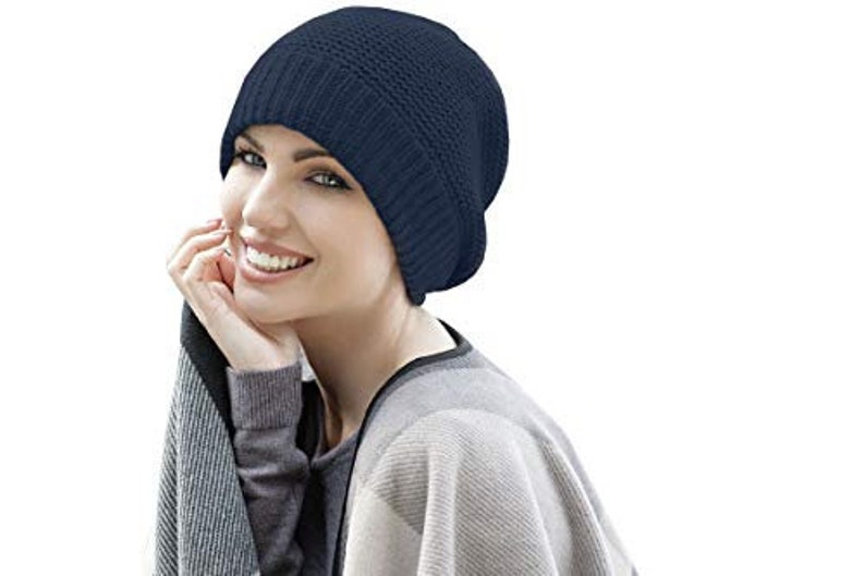 Ari Winter Hats Knitted Chemo Headwear for Women with Cancer Wool Hats for Cancer Patients Turban for Alopecia Hair Loss Chemo Cap