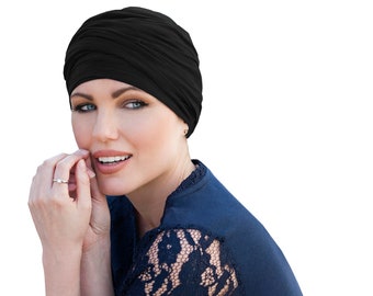 Masumi Cotton Chemo Headwear for Women with Cancer Hair Loss or Alopecia | Chemotherapy Hat Turban - Scarlet