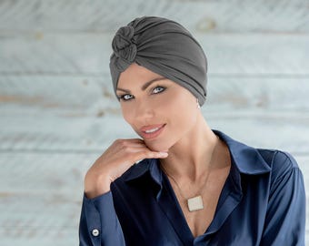 Turbante de algodão Masumi Bahar para quimioterapia feminina | Gorro turbante para quimioterapia | Toucas e chapéus