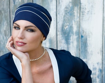 Bonnet de chimio confortable en bambou Brooklyn pour femmes atteintes de cancer ou d'alopécie qui perdent leurs cheveux, chapeaux pour patientes cancéreuses, bonnet de chimio souple, taille moyenne