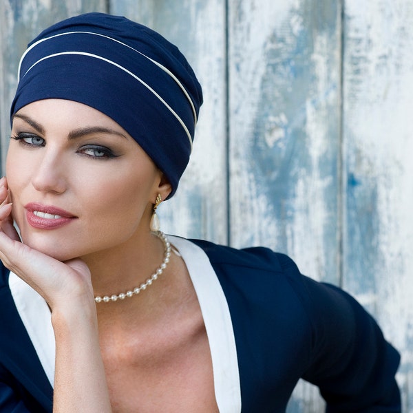 Chapeau de chimio confortable en bambou Brooklyn pour femmes atteintes de cancer ou d'alopécie qui perdent leurs cheveux, chapeaux pour patientes cancéreuses, bonnet de chimio souple, taille moyenne