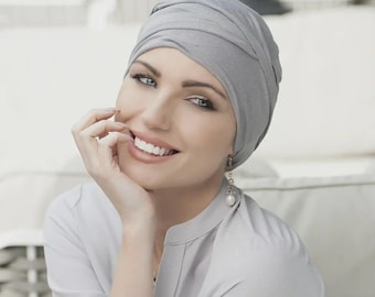 Cotton Chemo Headwear Turban: Scarlet Hair Loss Hat